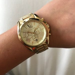 Michael Kors Women's Bradshaw Gold-Tone Watch 43mm